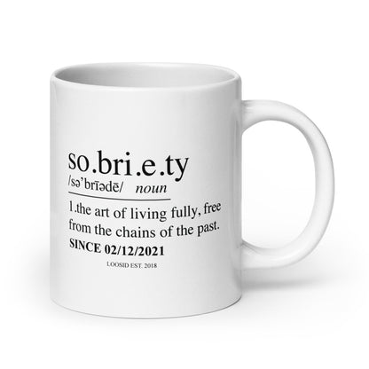 Sobriety Definition Sober Coffee Mug side view (view 6)