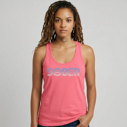 Retro Sober Since Sober Tank Top product photo (view 10)