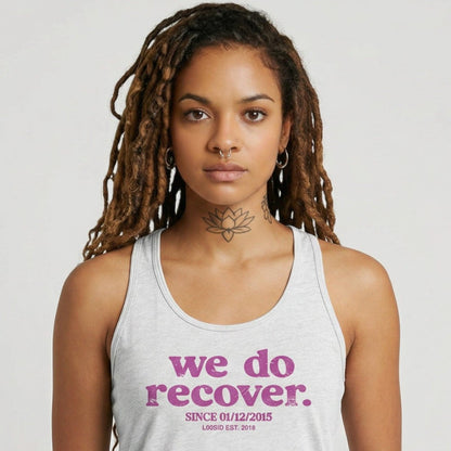 We Do Recover Sober Tank Top graphic detail (view 24)