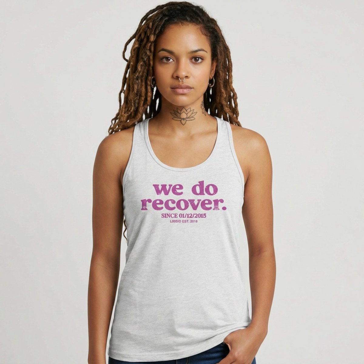 We Do Recover Sober Tank Top lifestyle view (view 25)