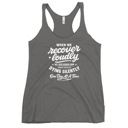 When We Recover Loudly Sober Tank Top back view (view 17)