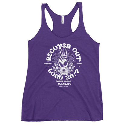 Recover Out Loud Sober Tank Top featuring the design (view 11)