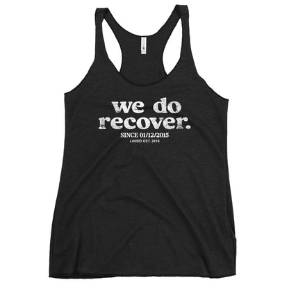 We Do Recover Sober Tank Top flat lay styled image (view 3)