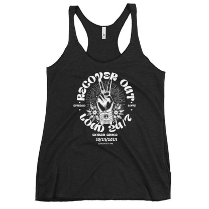 Recover Out Loud Sober Tank Top lifestyle view (view 5)