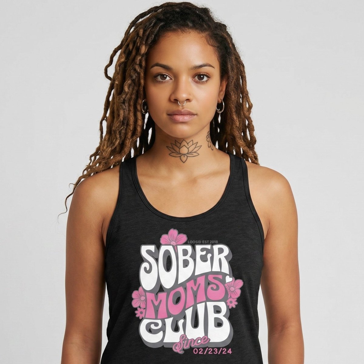 Sober Moms Personalized Women's Racerback Tank