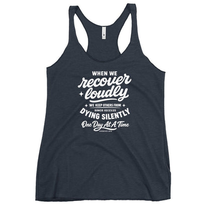 When We Recover Loudly Sober Tank Top lifestyle view (view 5)