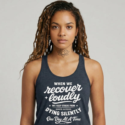 When We Recover Loudly Sober Tank Top side view (view 6)