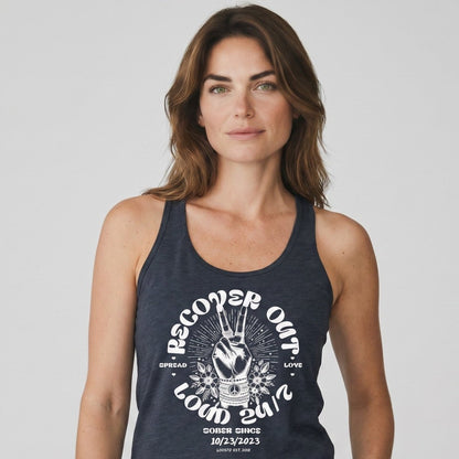 Recover Out Loud Sober Tank Top fit detail (view 9)