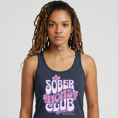 Sober Moms Sober Tank Top featuring the design (view 21)