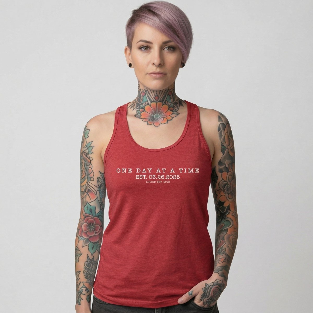 One Day At a Time Sober Tank Top side view (view 16)