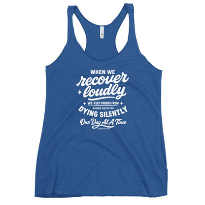 When We Recover Loudly Sober Tank Top graphic detail (view 14)