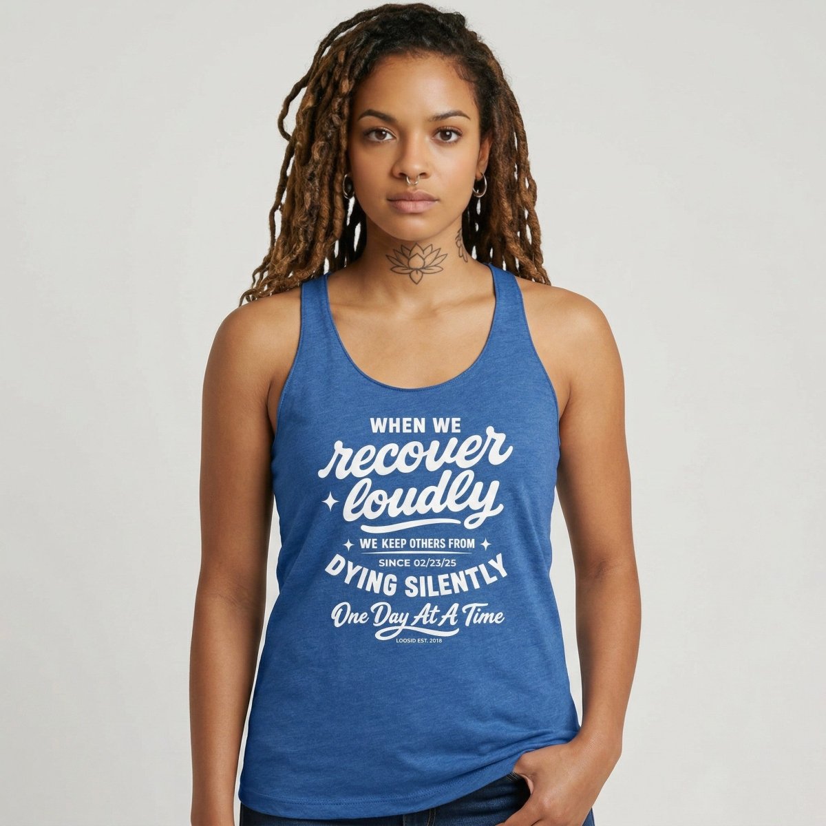 When We Recover Loudly Sober Tank Top side view (view 16)