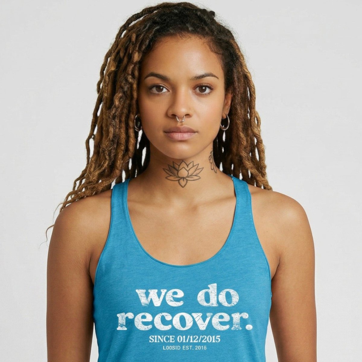 We Do Recover Sober Tank Top featuring the design (view 21)