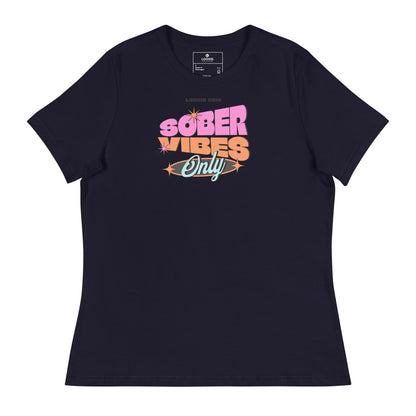 Sober Vibes Relaxed Sober Sober T Shirt flat lay styled image (view 3)