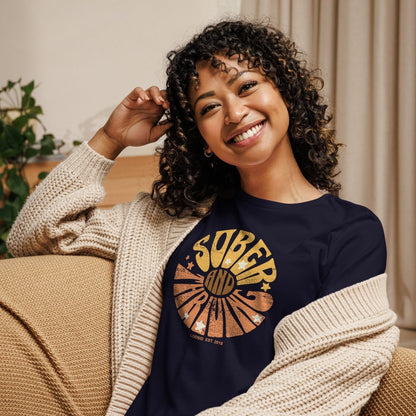 Loosid Sober & Thriving Sober T Shirt featuring the design