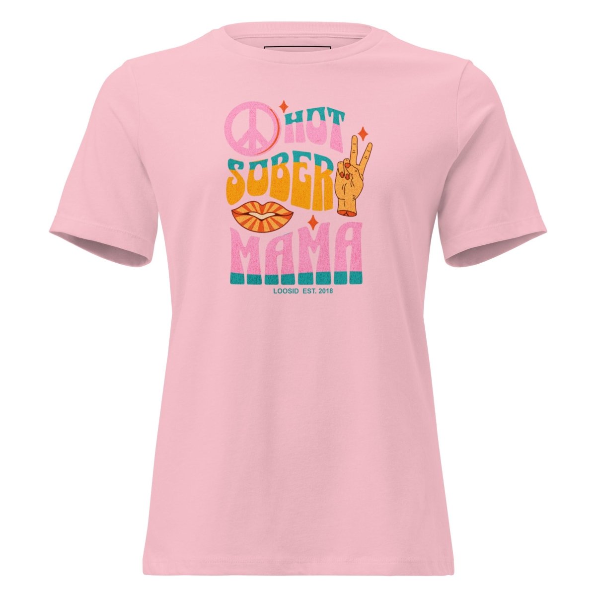 Hot Sober Mama Sober T Shirt lifestyle view (view 5)